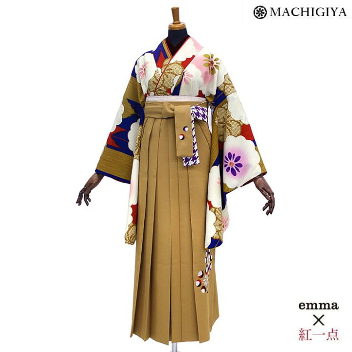 楽天市場 レンタル 大学 卒業式 袴セット 女 女性 黄色 紺 青 矢羽根 千鳥格子 L サイズ Emma 紅一点 エマ モダン レトロ 袴 二尺袖 フルセット 着物 和服 卒業 服装 先生 教員 保護者 母 大人 入学式 往復送料無料
