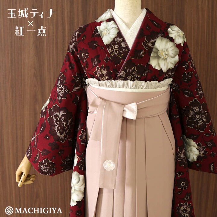 は10 袴セット袴卒業式Mサイズ大学生小学生91cm 紅一点レトロ | ヤマダ 
