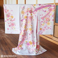＼WeekendSale開催中!／【レンタル】4泊5日 お宮参り 女の子 初着レンタル 華に束ね熨斗 白菫色 紫色 パ…