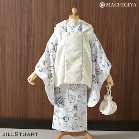 【レンタル】七五三 3歳 女の子 JILLSTUART 被布 きもの 更紗 レース 薄ブルー オフホワイト GF2 レンタル 着物 ジル スチュアート JILL フルセット 753 女児 子供用 キッズ こども 着物セット 祝着 振袖 振袖セット 白 青 水色 貸衣裳 きものレンタル (fu210)