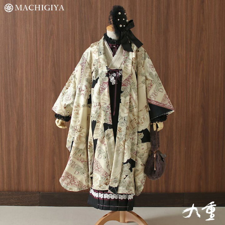 楽天市場 21年新作 レンタル 七五三 7歳 女の子 九重 きもの K 2 着物 羽織 袴 四つ身 フルセット 753 四つ身着物セット 女児 子供用 キッズ こども 着物セット お祝い着 祝着 振袖 振袖セット 袴セット ベージュ 黒 おしゃれ 送料無料 貸衣裳 まちぎやきもの