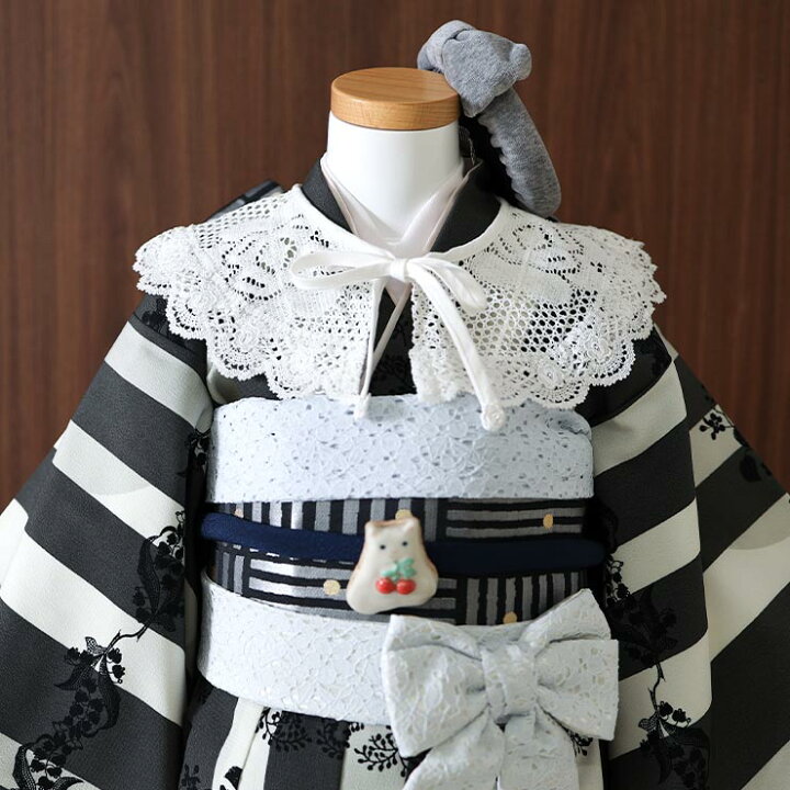 楽天市場】【レンタル】七五三 7歳 女の子 きもの モノトーン 着物 