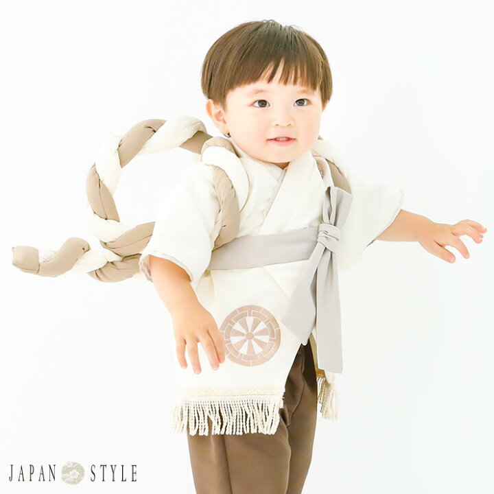 楽天市場 レンタル 男の子 着物 セット ベビー 1歳 着物 仁王だすき 仁王襷 歌舞伎 初節句 100日祝い 赤ちゃん しめ縄 注連縄 個性的 男児 フルセット ハーフバースデー 誕生日 お宮参り 百日祝い 貸衣裳 和装 １歳 Japan Style 往復送料無料 まちぎやきものレンタル