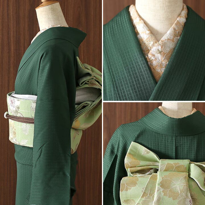 楽天市場】洗える 色無地 袷 仕立て上がり 日本製 東レ（千歳緑色  