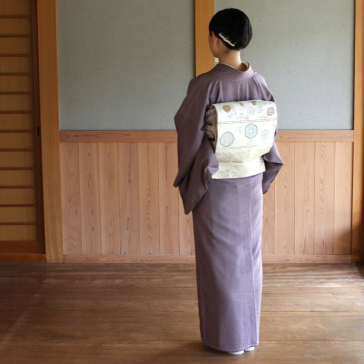 楽天市場】[ 洗える 着物 ] 江戸小紋 単衣 七曜 濃むらさき M L サイズ 