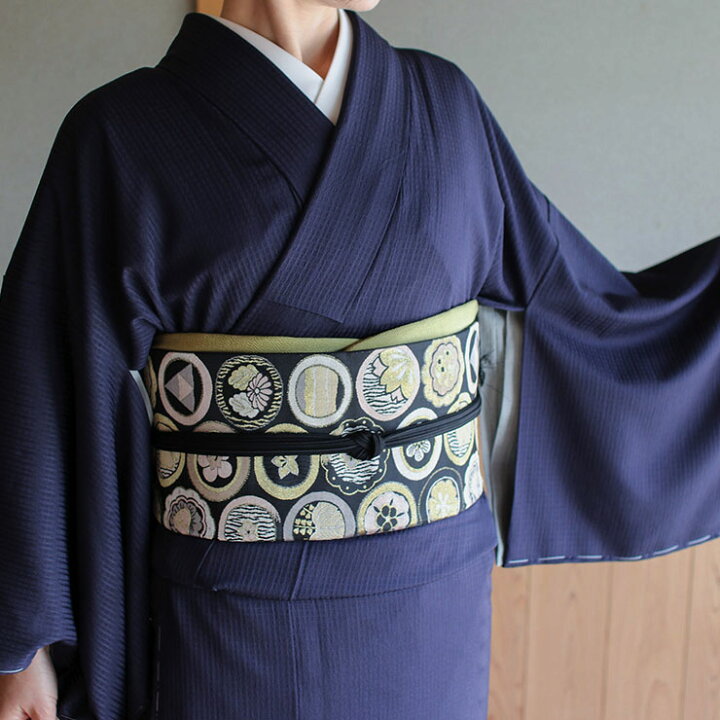 楽天市場】洗える 色無地 単衣 仕立て上がり 日本製 東レ（濃藍色  