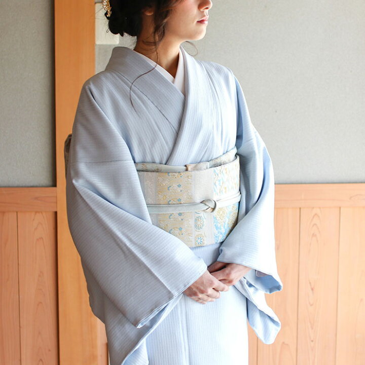 楽天市場】洗える 色無地 単衣 仕立て上がり 日本製 東レ（そら色  