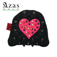 アザスゴルフ 7972CR Selmoヘッドカバー Corazon (黒×黒)/BP PM パターカバー 合皮 レザー スタッズ ハ…