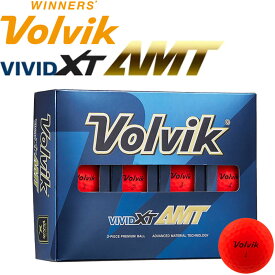 ボルビック ビビッド XT AMT ボール レッド 1ダース(12球) 日本正規品 新品 マット蛍光カラーボール 見つけやすい アライメント Volvik VIVID Red Golf Ball