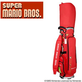 スーパーマリオブラザーズ マリオ キャディバッグ レッド 軽量タイプ 9型 2.9kg マインド ゴルフ バッグ 任天堂 キャラクター MIND Super mario bros Caddy bag