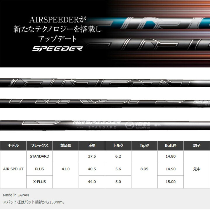 楽天市場】フジクラ エアスピーダー SPD UT ユーティリティ用 カーボン  