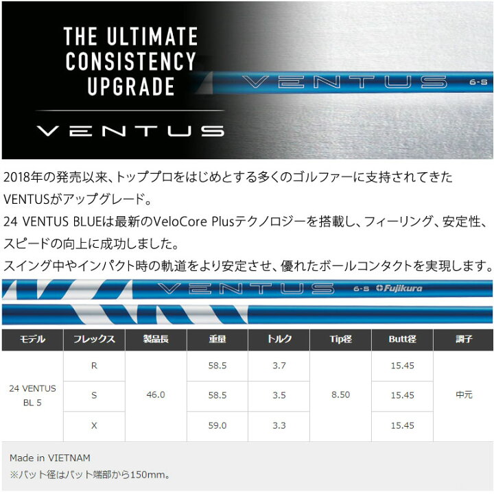 楽天市場】フジクラ 24ベンタス ブルー 5 ドライバー用 カーボン 