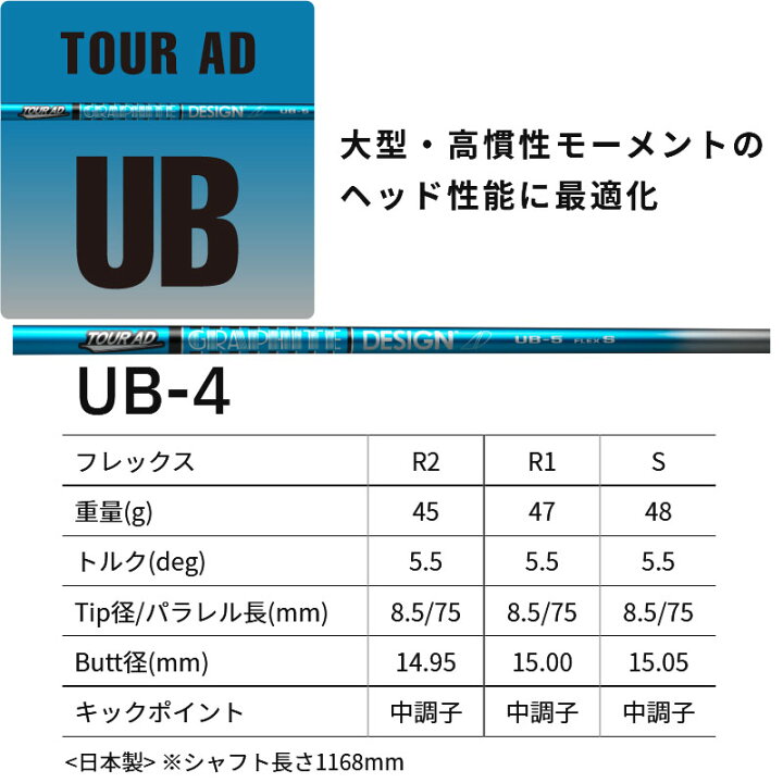 楽天市場】グラファイトデザイン ツアーAD UB-4 ドライバー用  