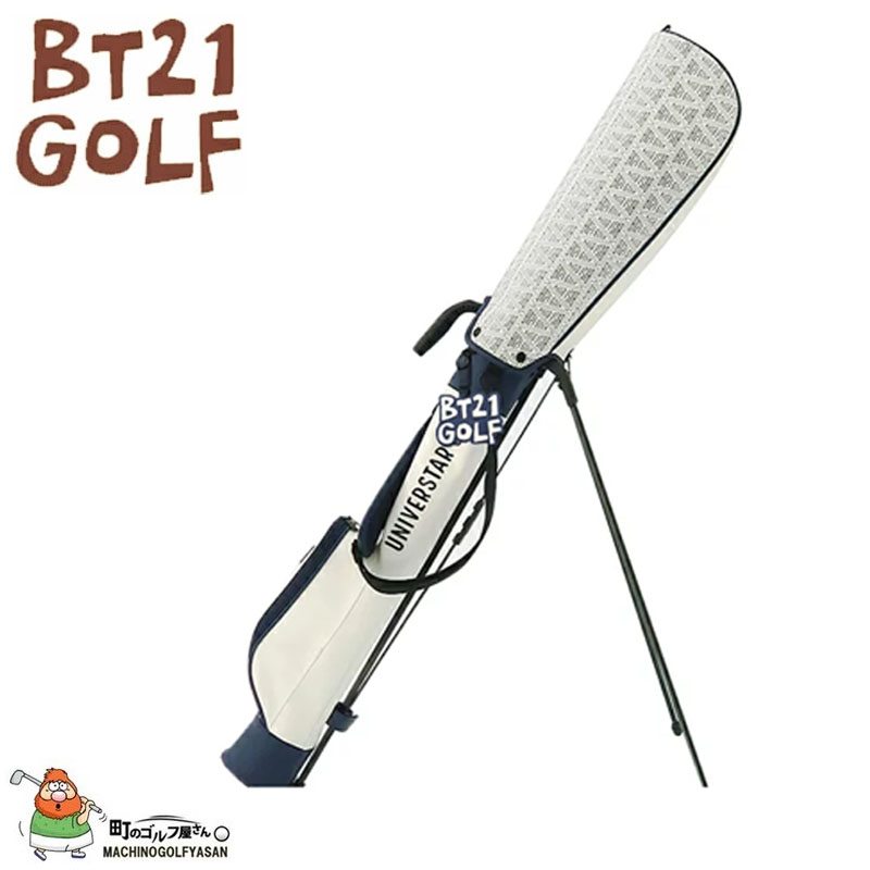 BT21 ビーティーニジュウイチ ゴルフ ホールインワン ライトスタンドバッグ かわいい 軽量 防水 ホワイト BT21 GOLF HOLE IN ONE LIGHT STAND BAG WHITE 2022wnのサムネイル