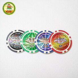 【新入荷】ラスベガス　カジノチップ　ゴルフ ボールマーカー　Las Vegas Casino Chip Ball Marker キラキラ　赤、緑、青、黒【17aw】