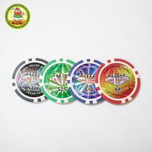 【新入荷】ラスベガス　カジノチップ　ボールマーカー　Las Vegas Casino Chip Ball Marker キラキラ　赤、緑、青、黒【17aw】