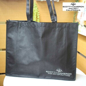 スコッティキャメロン 不織布トートバッグ ブラック L サイズ 大容量 約50x40x15 scotty cameron ショッピングバッグ プレゼント ギフト