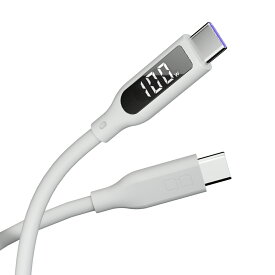 【お買い物マラソン】CIO タッチボタン付きディスプレイシリコンケーブル USB-C ケーブル シリコン素材 急速充電 絡まない PD USB-C 1m USB-PD 3.0 e-Marker MacBook Pro iPad mini Android Galaxy Switch CIO-SL-SC-V2