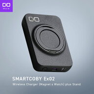 CIO SMARTCOBY Ex02 Wireless Charger(Magnet & Watch) plus Stand モバイルバッテリー ワイヤレス充電 i…