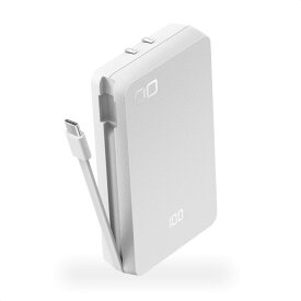 CIO SMARTCOBY Ex03 SLIM PLUG ＆ CABLE モバイルバッテリー コンセント一体型 ケーブル内蔵 3in1 タイプC 30W 8000mAh 軽量 小型 薄型 iPhone 15 / 16 / Android / Macbook /ノートPC / iPad用 USB Type-C 急速充電