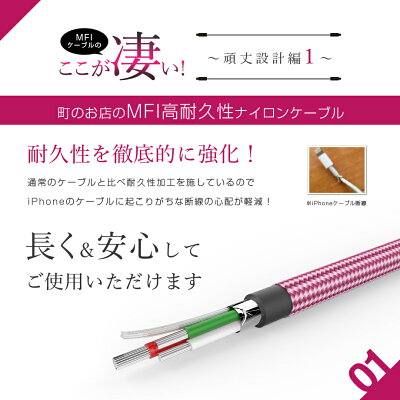 iPhone充電器ケーブル純正品質ライトニングケーブル
