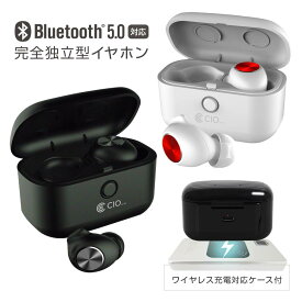 Bluetooth 5.0 イヤホン Qi ワイヤレス充電対応 完全ワイヤレス 両耳 片耳 マイク付き AAC ノイズキャンセリング 防水 左右独立型 ブルートゥース iPhone Android 左右分離型 ハンズフリー