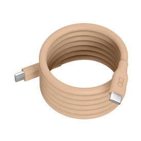 CIO スパイラルシリコンケーブル USB C to C Type-C タイプC 急速充電 iPhone15 iPhone16 ノートPC macbook PD 100w 240w シリコン 断線 柔らかい 1m
