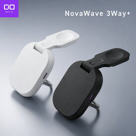CIO NovaWave 3Way+ [3in1 Qi2 & Apple Watch 充電器] MagSafe対応 ワイヤレス充電器 スタンド iPhone 16 / 15 / 14 / 13 / 12 / AppleWatch Ultra AirPods 充電器 Qi2対応 ワイヤレス充電器 急速充電器 applewatch 充電器 magsafe 充電 充電スタンド マグネット