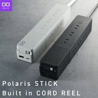 CIO Polaris STICK Built in CORD REEL | 延長 電源タップ USB付 PD 65W 65cm USB ケーブルリール 内蔵 …