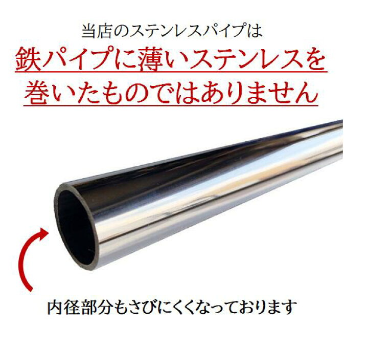楽天市場】ステンレスパイプ 外径38mm×肉厚1.5mm SUS304 #400 