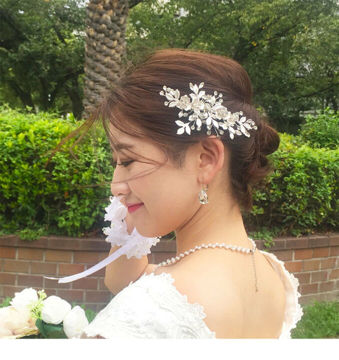 ウェディング ヘッドドレス 結婚式 髪飾り ヘアアクセサリー