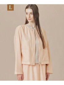 【L】シャイニーシアーノーカラージャケット MACKINTOSH LONDON　(L Size) マッキントッシュ ロンドン ジャケット・アウター その他のジャケット・アウター ピンク ネイビー【送料無料】[Rakuten Fashion]
