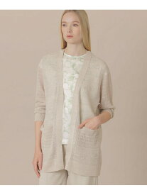 【SALE／42%OFF】【婦人画報4月号掲載】ラスターリネンニットロングカーディガン MACKINTOSH LONDON マッキントッシュ ロンドン トップス ニット ベージュ グレー【RBA_E】【送料無料】[Rakuten Fashion]