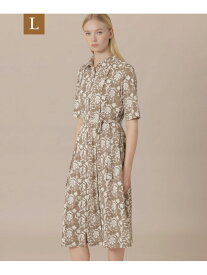 【SALE／38%OFF】【婦人画報4月号掲載】【L】【BIBURY FLOWER】バイブリーフラワースムースワンピース MACKINTOSH LONDON　(L Size) マッキントッシュ ロンドン ワンピース・ドレス ワンピース ブルー ベージュ【RBA_E】【送料無料】[Rakuten Fashion]