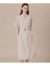 【SALE／36%OFF】ハイカウントエンザイムシャツワンピース MACKINTOSH LONDON マッキントッシュ ロンドン ワンピース・ドレス ワンピース グレー ベージュ【RBA_E】【送料無料】[Rakuten Fashion]