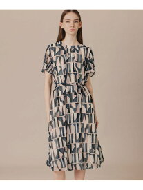 【婦人画報6月号掲載】ジオメトリックプリントワンピース MACKINTOSH LONDON マッキントッシュ ロンドン ワンピース・ドレス ワンピース ピンク【送料無料】[Rakuten Fashion]