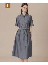 【SALE／36%OFF】【L】ハイカウントエンザイムシャツワンピース MACKINTOSH LONDON　(L Size) マッキントッシュ ロンドン ワンピース・ドレス ワンピース グレー ベージュ【RBA_E】【送料無料】[Rakuten Fashion]