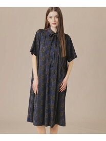 【SALE／22%OFF】【婦人画報掲載】【BIBURY FLOWER】トーナルバイブリーフラワージャージーワンピース MACKINTOSH LONDON マッキントッシュ ロンドン ワンピース・ドレス ワンピース グレー ネイビー【RBA_E】【送料無料】[Rakuten Fashion]