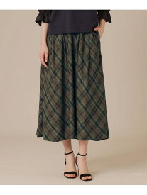 ファインキュプラポリエステルチェックスカート MACKINTOSH LONDON マッキントッシュ ロンドン スカート ロング・マキシスカート ブラウン【送料無料】[Rakuten Fashion]