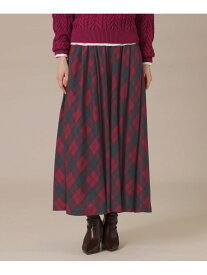 【婦人画報11月号掲載】シアーウールチェックスカート MACKINTOSH LONDON マッキントッシュ ロンドン スカート その他のスカート レッド ネイビー【送料無料】[Rakuten Fashion]