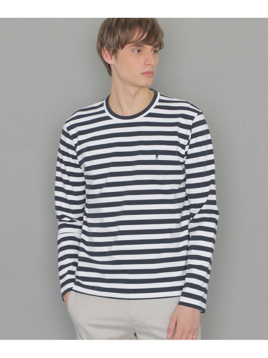 楽天市場】【SALE／33%OFF】コットンボーダークルーネックロングT 