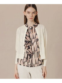 【SALE／24%OFF】【WEB・一部店舗限定】シアーニットカーディガン MACKINTOSH LONDON マッキントッシュ ロンドン トップス ニット ブラック ホワイト【RBA_E】【送料無料】[Rakuten Fashion]