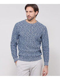 【SALE／30%OFF】【LEON掲載】ウールコットンバスケットクルーネックニット MACKINTOSH LONDON マッキントッシュ ロンドン トップス ニット ブルー ピンク【RBA_E】【送料無料】[Rakuten Fashion]