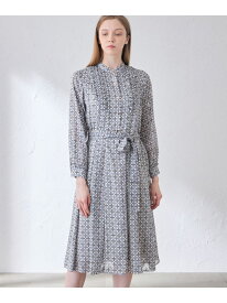 【L】【ANDREW/アンドリュー】バイカラーアンドリュープリントワンピース MACKINTOSH LONDON　(L Size) マッキントッシュ ロンドン ワンピース・ドレス ワンピース ブルー ベージュ【送料無料】[Rakuten Fashion]