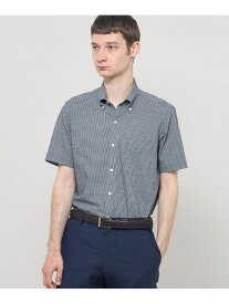 【SALE／16%OFF】【FLEX JERSEY】ギンガムサッカージャージー半袖釦ダウンシャツ MACKINTOSH LONDON マッキントッシュ ロンドン トップス シャツ・ブラウス ネイビー【RBA_E】【送料無料】[Rakuten Fashion]