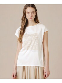 【SALE／22%OFF】リーフプリントTシャツ MACKINTOSH LONDON マッキントッシュ ロンドン トップス カットソー・Tシャツ ベージュ ブルー【RBA_E】【送料無料】[Rakuten Fashion]