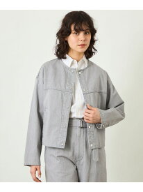 【SALE／30%OFF】【GREY LABEL】デニムノーカラートラッカージャケット MACKINTOSH PHILOSOPHY マッキントッシュ フィロソフィー ジャケット・アウター ブルゾン・ジャンパー ネイビー グレー【RBA_E】【送料無料】[Rakuten Fashion]