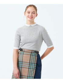 【SALE／55%OFF】【2025年春夏モデル】Cleric Collar Knit ハーフスリーブ MACKINTOSH PHILOSOPHY マッキントッシュ フィロソフィー トップス ニット ネイビー グレー ピンク ブルー ブラック【RBA_E】【送料無料】[Rakuten Fashion]