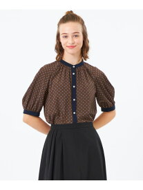 【SALE／13%OFF】ファインパターンドットブラウス MACKINTOSH PHILOSOPHY マッキントッシュ フィロソフィー トップス シャツ・ブラウス ネイビー ブラウン【RBA_E】【送料無料】[Rakuten Fashion]