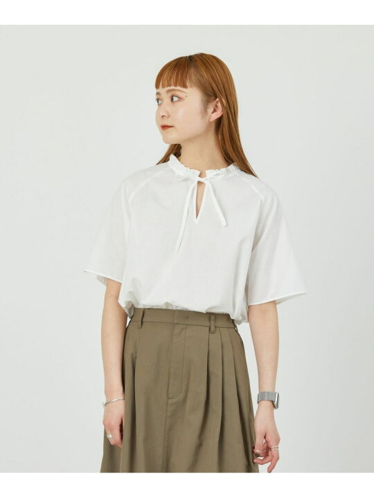 楽天市場】【SALE／30%OFF】GREY LABEL スタンドカラーフリルブラウス 